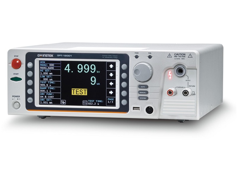 GWINSTEK GPT-12000 เครื่องทดสอบความปลอดภัยอุปกรณ์ใช้ไฟฟ้า 200VA
